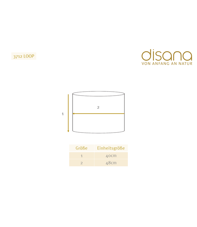 Disana disana Loop für Erwachsene - Merinowolle Indigo-Taubenblau