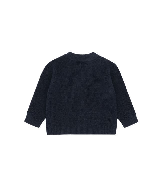 Hust and Claire Curi Woll Cardigan Merinowolle more navy