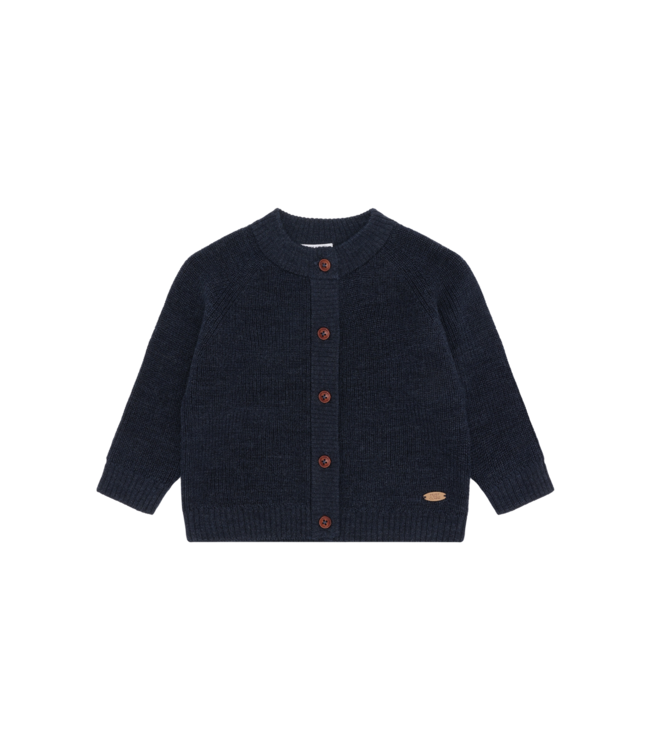 Hust and Claire Curi Woll Cardigan Merinowolle more navy