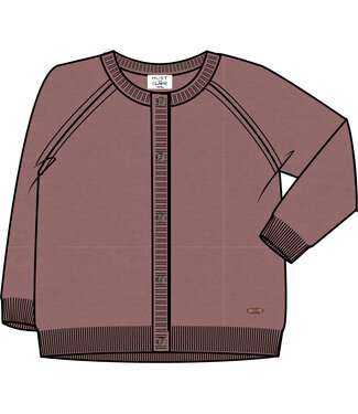 Hust and Claire Curi Woll Cardigan Merinowolle pale mauve