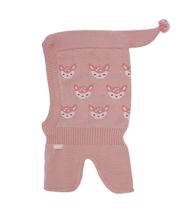 maximo Schlupfmütze mit Zipfel - Reh - Baumwolle rosa