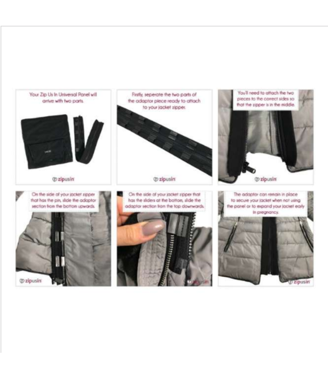 Zip Us In UNIVERSAL Jackeneinsatz 65cm - Jackenerweiterung Zip Us In