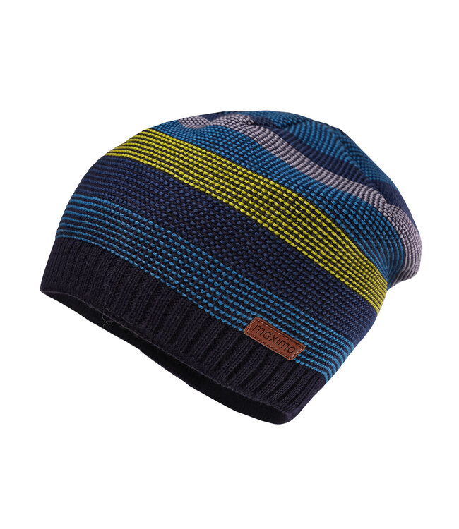 maximo Beanie mit Blockringel Baumwolle