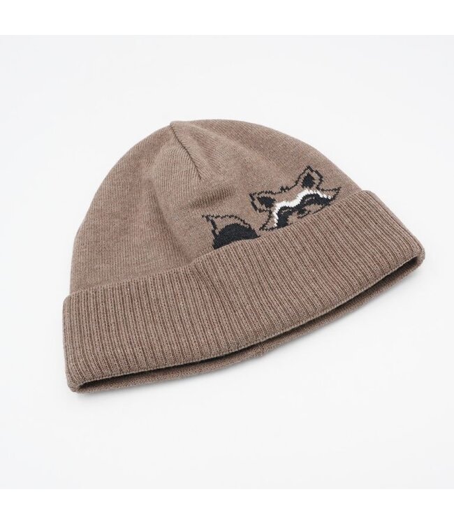maximo Mütze gefüttert mit Waschbär Baumwolle braun