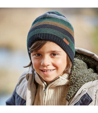 maximo Beanie mit Blockringel Baumwolle