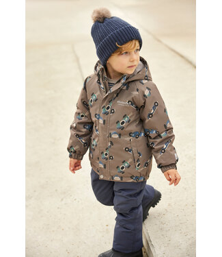 Minymo Winterjacke wasserwest - Rennauto - recycelt