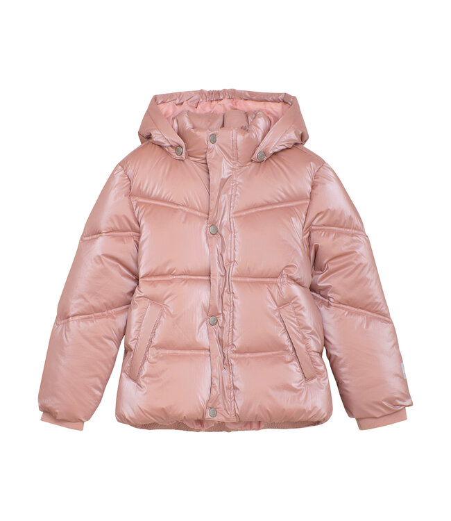 Minymo Steppjacke glänzend rosa - recycelt