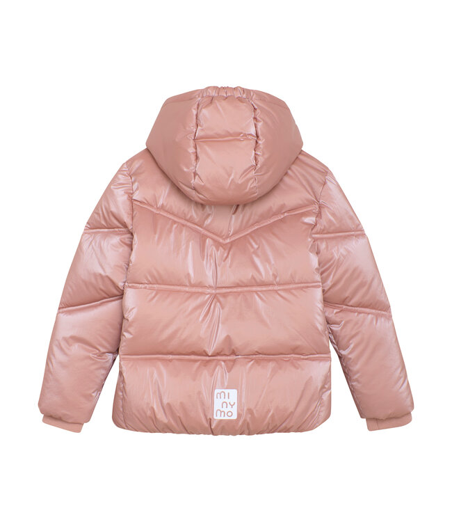 Minymo Steppjacke glänzend rosa - recycelt