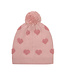 Minymo Mütze Teddy-Floor-Strick mit Herzen