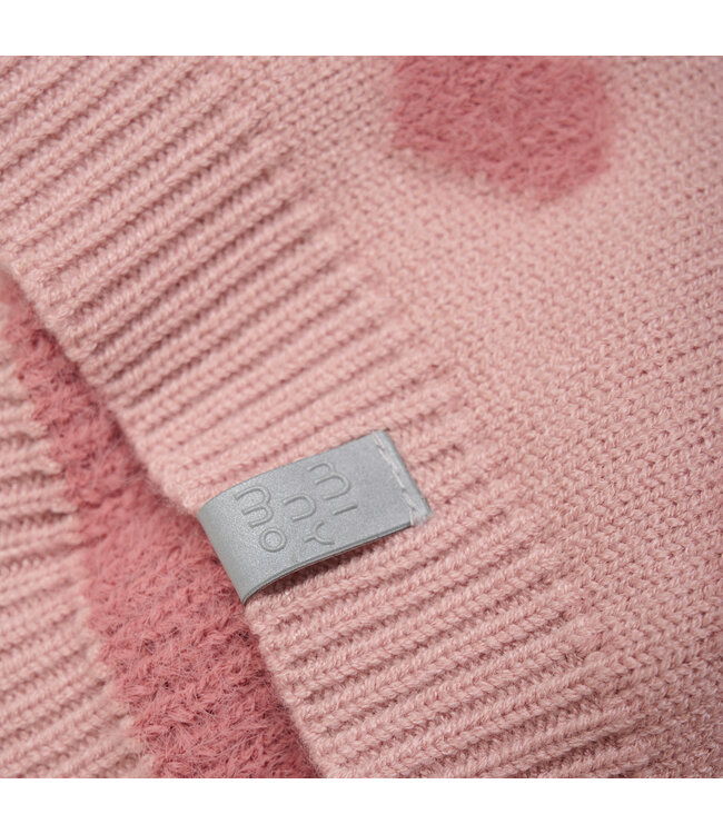 Minymo Mütze Teddy-Floor-Strick mit Herzen