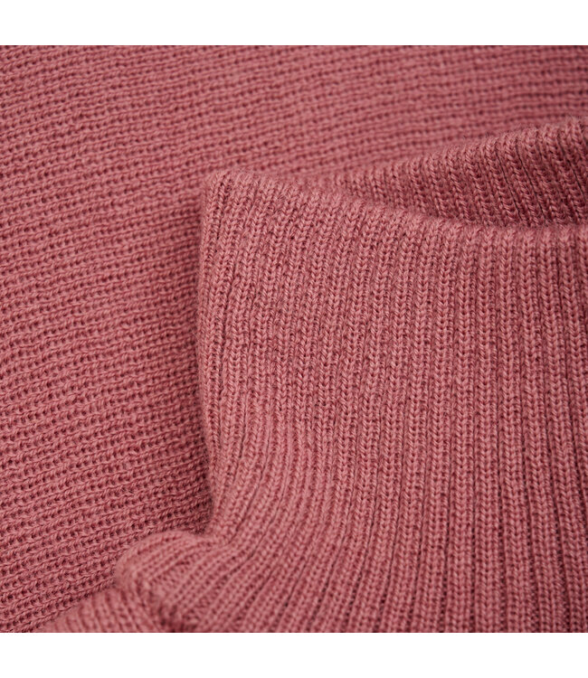 Minymo Halswärmer - Loop mit Kragen - Wollmix withered rose