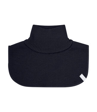 Minymo Halswärmer - Loop mit Kragen - Wollmix navyblau