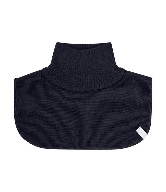 Minymo Halswärmer - Loop mit Kragen - Wollmix navyblau
