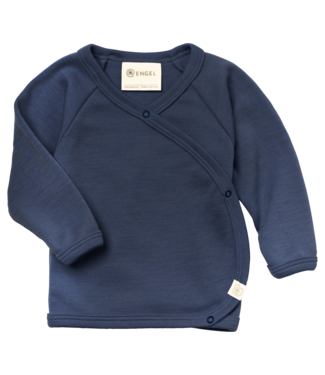 Engel Natur Wickelshirt Baby - Wolle/Seide navyblau