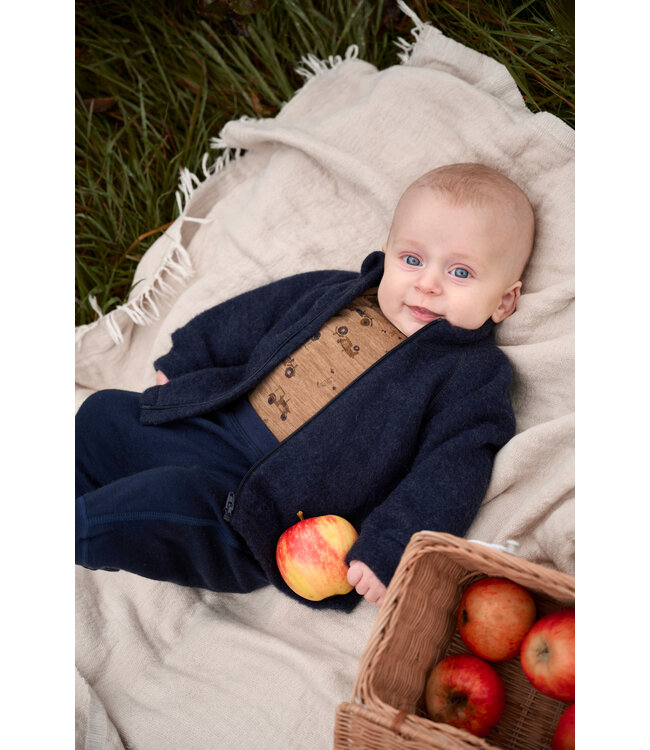 CeLaVi Body langarm Merinowolle Traktor cocoa creme