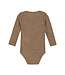 CeLaVi Body langarm Merinowolle uni gerippt cocoa creme