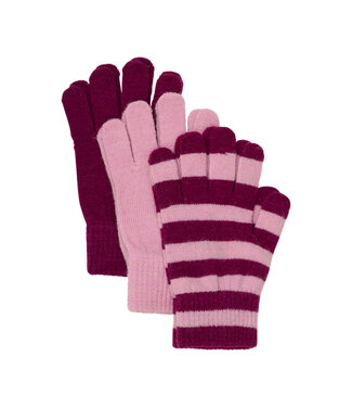 Minymo 3 er Pack Fingerhandschuhe Wollmix magic pink