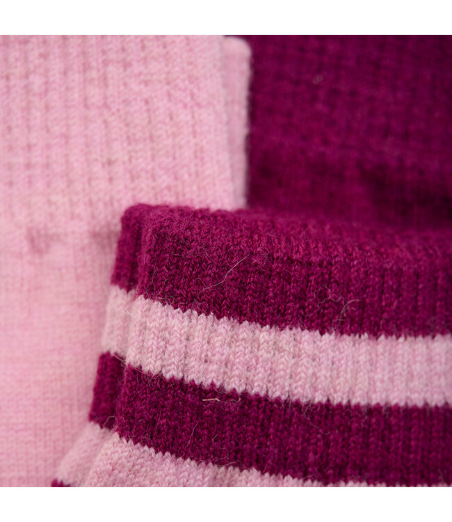 Minymo 3 er Pack Fingerhandschuhe Wollmix magic pink