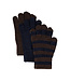Minymo 3 er Pack Fingerhandschuhe Wollmix parisian nigh gestreiftt