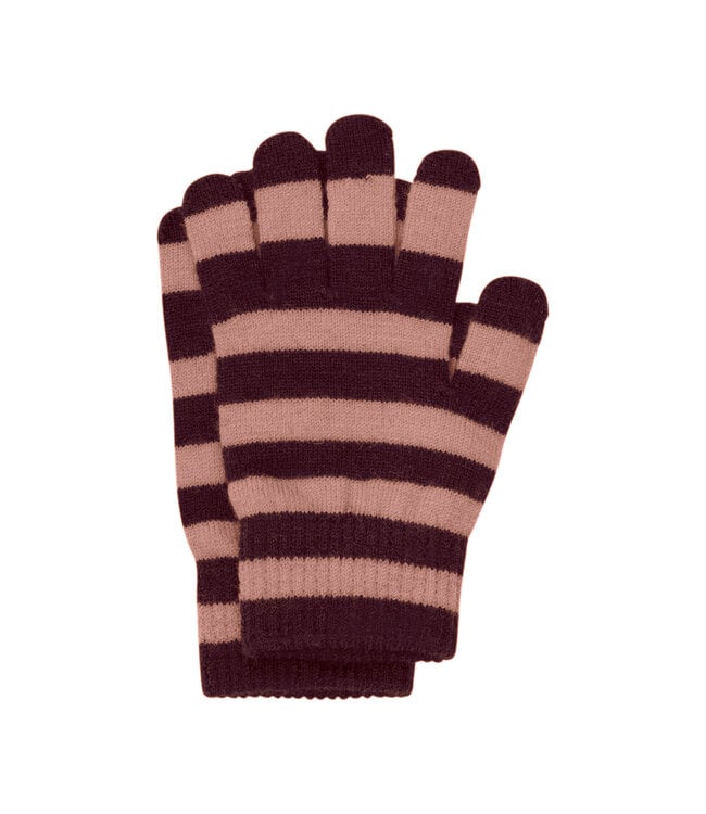 Minymo 3 er Pack Fingerhandschuhe Wollmix catawba grape