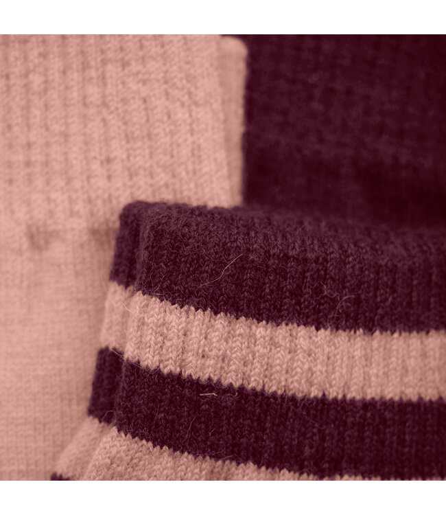 Minymo 3 er Pack Fingerhandschuhe Wollmix catawba grape