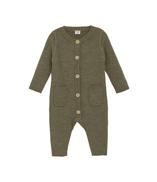 CeLaVi Strickanzug Merinowolle dusky green