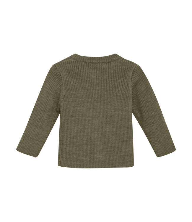 CeLaVi Strickjacke Merinowolle dusky green