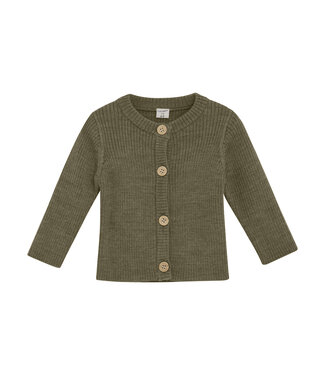 CeLaVi Strickjacke Merinowolle dusky green