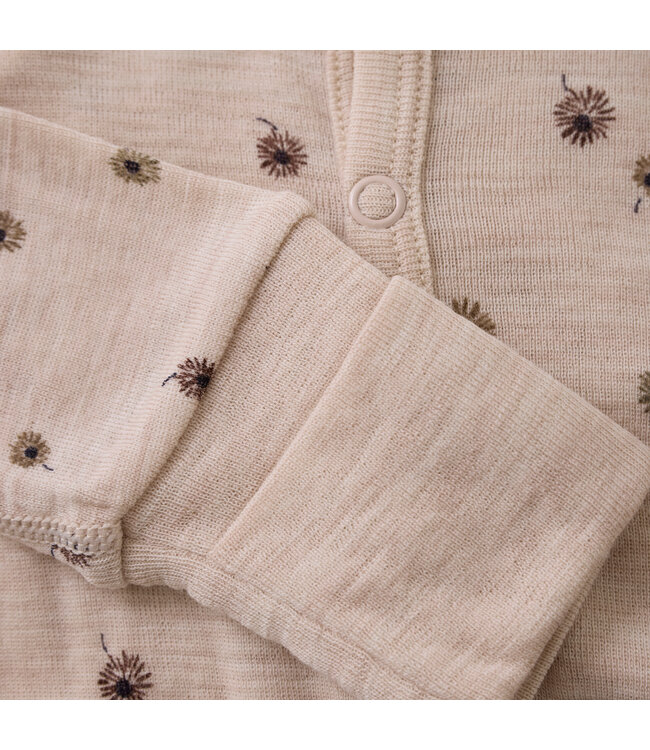 CeLaVi Pyjama Merinowolle Blumen rose dust