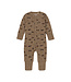CeLaVi Pyjama Merinowolle Traktor cocoa creme