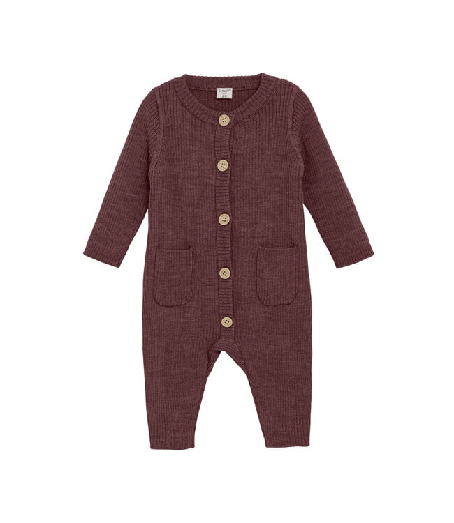 CeLaVi Strickanzug Merinowolle marron