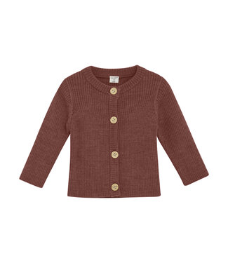 CeLaVi Strickjacke Merinowolle marron