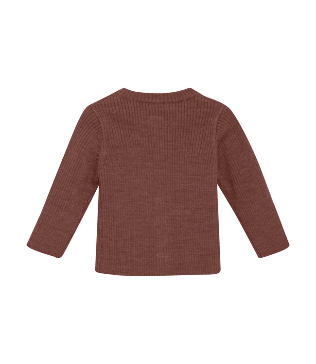 CeLaVi Strickjacke Merinowolle marron