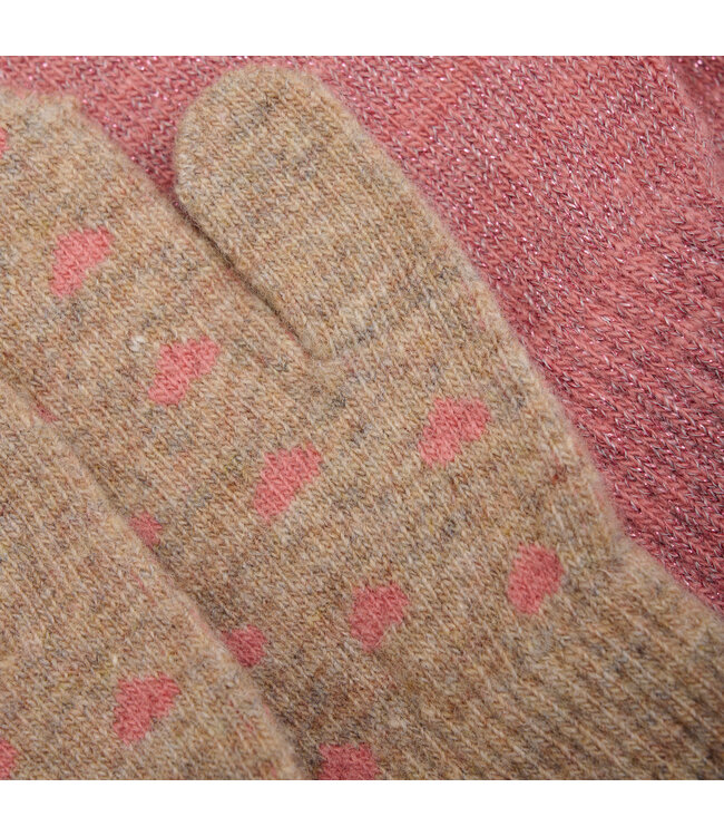 CeLaVi 2 er Pack Fäustlinge Wollmix brick dust