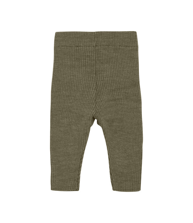 CeLaVi Wollleggings Merinowolle gerippt dusky green