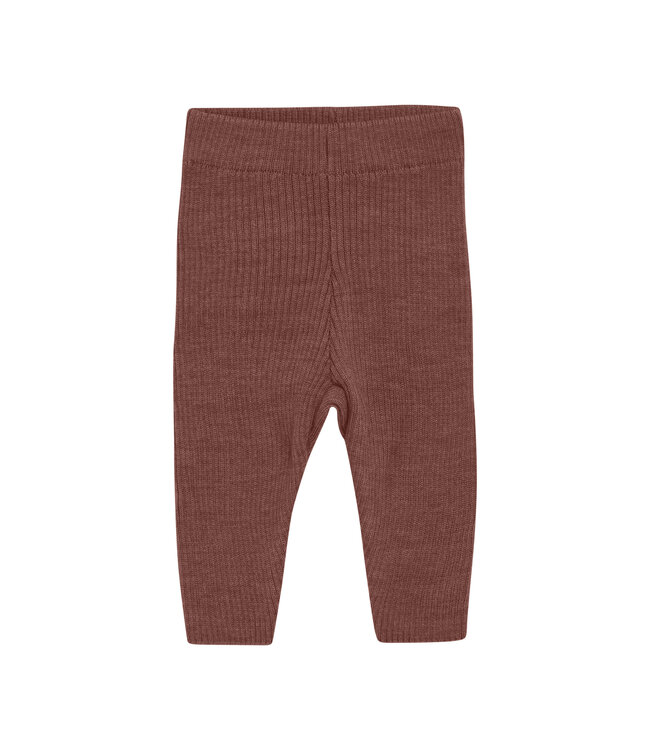 CeLaVi Wollleggings Merinowolle gerippt marron