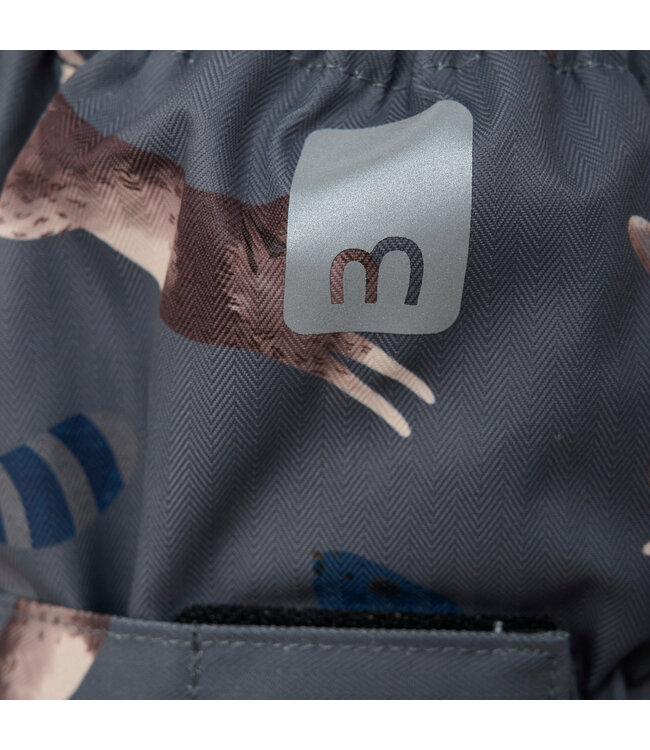 Minymo Füsslinge - Babystiefel - Tierdruck grau