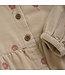 Minymo Kleid langarm Cord gefüttert - Biobaumwolle - Blumen oxford tan