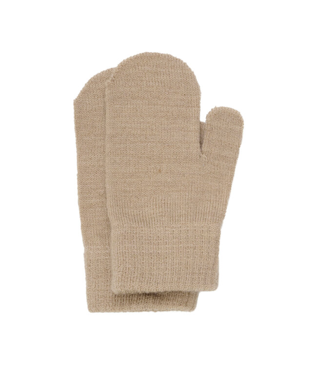 Minymo 3 er Pack Fäustlinge Wollmix caribou