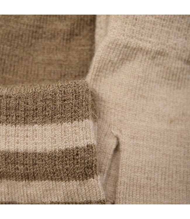 Minymo 3 er Pack Fäustlinge Wollmix caribou