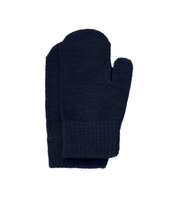 Minymo 3 er Pack Fäustlinge Wollmix parisian night gestreift