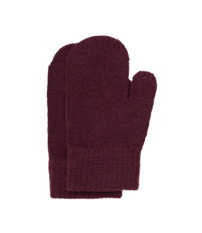 Minymo 3 er Pack Fäustlinge Wollmix catawba grape