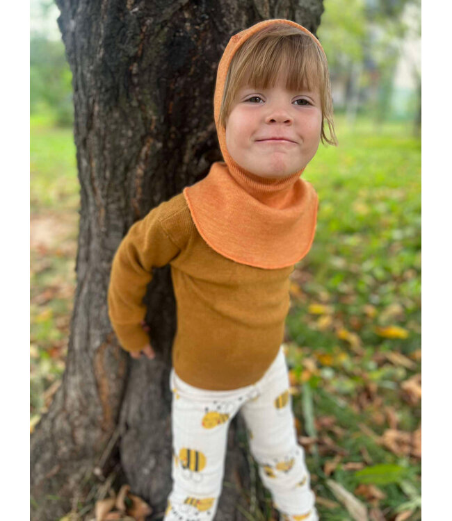 Manymonths Woll-Elefantenmütze - Schlupfmütze Merinowolle - garden moss green