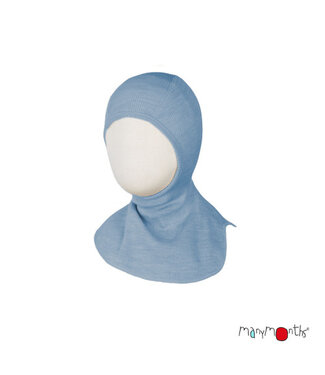 Manymonths Woll-Elefantenmütze - Schlupfmütze Merinowolle - blue mist