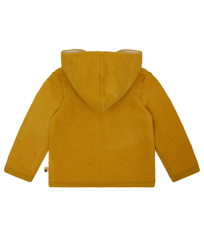 Loud and Proud Jacke Wollfleece mit Kapuze - Schafe curry