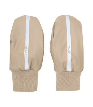 CeLaVi Fäustlinge wasserdicht PU beschichtet mit Strickbund - white pepper