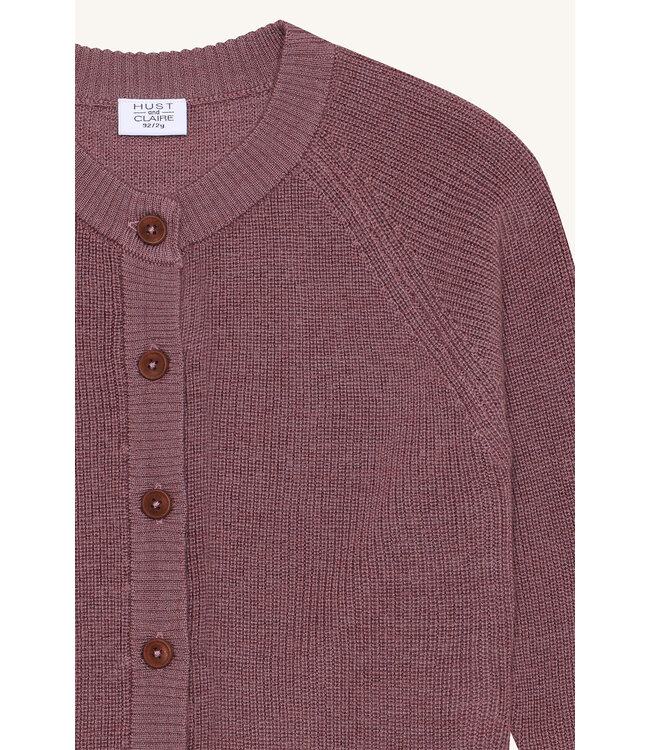 Hust and Claire Curi Woll Cardigan Merinowolle pale mauve