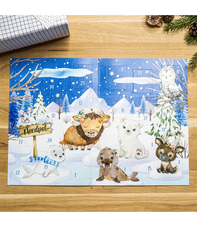 Papierdrachen Tattoo-Adventskalender – Wintertiere