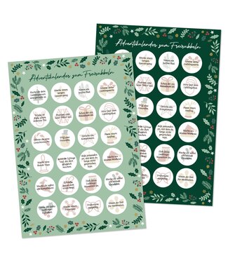 Papierdrachen Adventskalender zum Freirubbeln – Kleine Auszeit