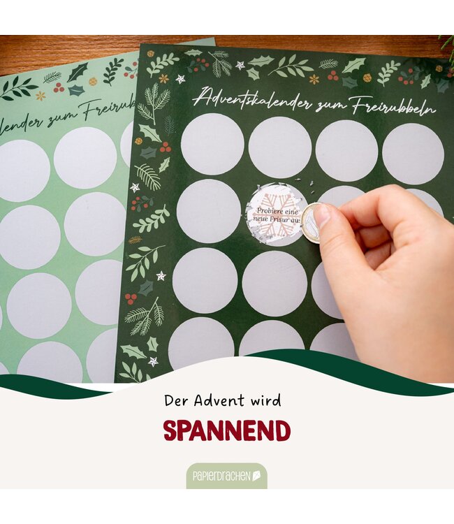 Papierdrachen  Adventskalender zum Freirubbeln – Kleine Auszeit